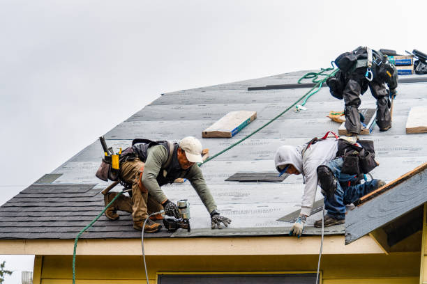 Professional Roof Installation technician working in Tuckahoe, NY